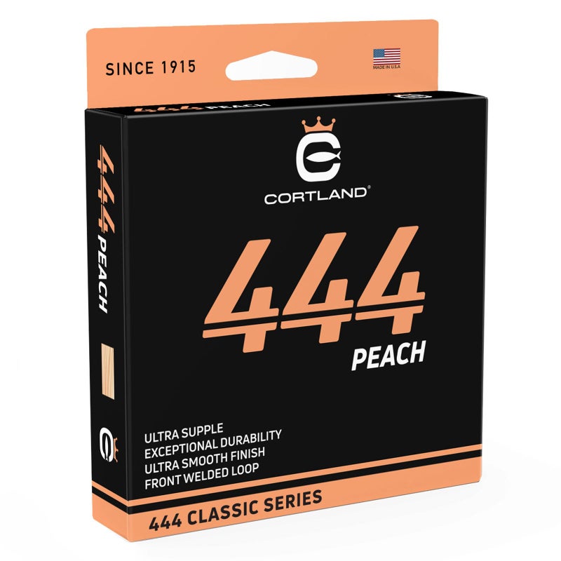 CORTLAND 444 Peach Fly Fishing Line with Front Welded Loop - 90 FT Durable Easy Casting Ultra Supple High Floating Classic Series Fly Rod Line for Freshwater, DT4F / Pack 1 - Image 2